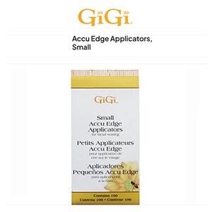 GIGI BEAUTY SUPPLIES - NEW SEALED PACK of 100 SMALL ACCU EDGE WAXING APPLICATORS